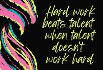 Hard Work Beats Talent poster by 4 Bucks Music | TPT