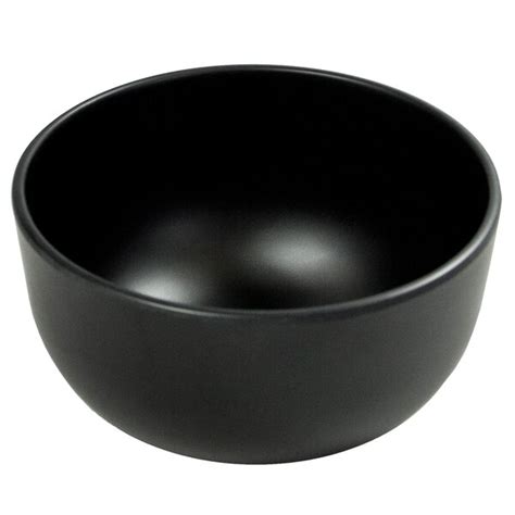 Elite Global Solutions JW443 Zen 24 oz. Matte Black Round Melamine Bowl - 6/Case