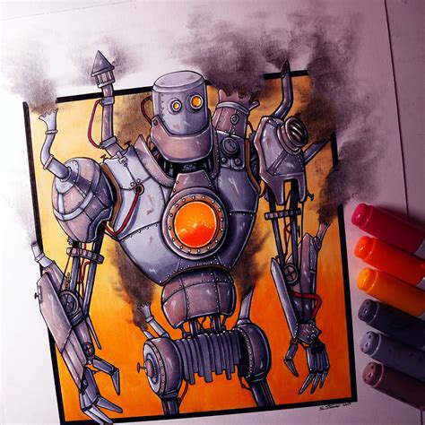 Steampunk Robot Drawing by LethalChris on DeviantArt