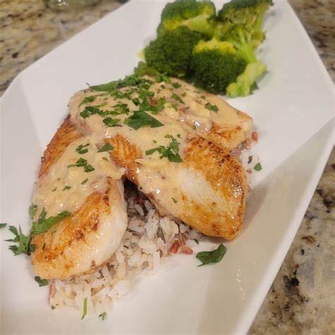 Skillet Tilapia with Creamy Lemon Sauce — Marsh Meal Map