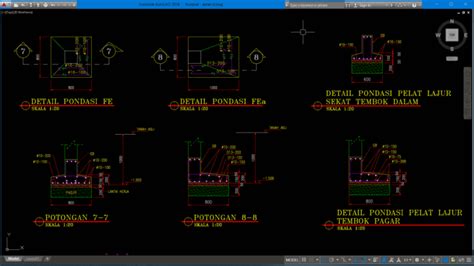 Download Gambar Kerja Autocad Detail Pondasi Telapak - vrogue.co