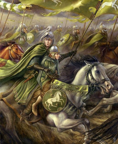 Dernhelm and Merry in the Ride of Rohirrim by Matt Stewart : r/lotr