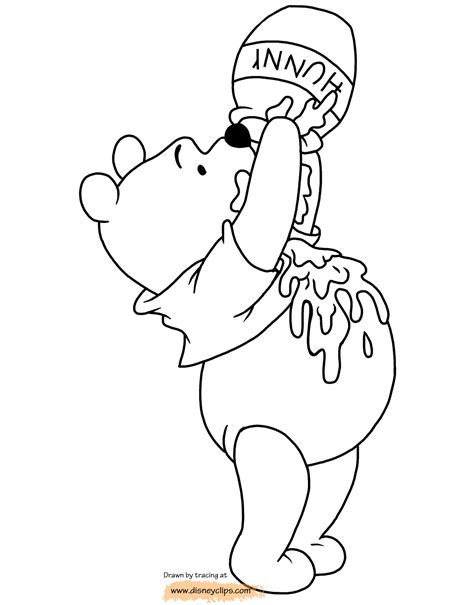 Winnie Pooh Honey Pot Clip Art Pooh Honey Winnie Coloring Eating Disney ...