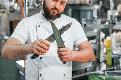 Professional chef preparing food in the kitchen 8363147 Stock Photo at ...