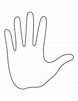 Printable Hand Template sketch template