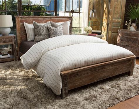 Hampton Rustic Teak Wood California King Bed Frame | Zin Home