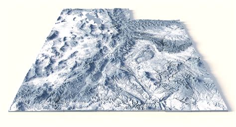 3D model Relief map of Utah - TurboSquid 1748251