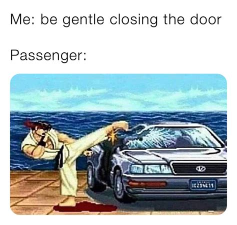 Me: be gentle closing the door Passenger: | @memes | Memes