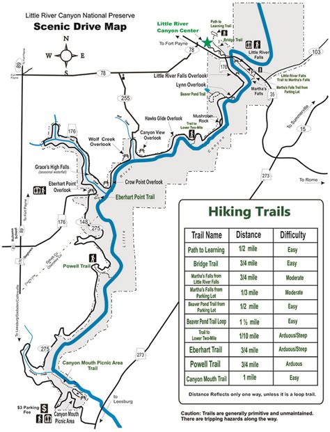 Little River Canyon National Preserve | PARK MAP