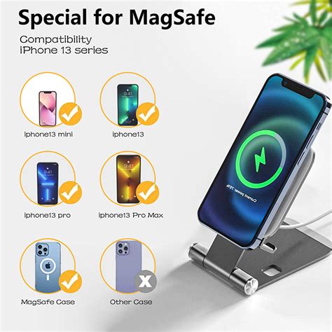 High Quality Wireless Charger Phone Stand Silver Aluminium Alloy Phone ...