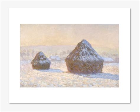 Wheatstacks, Snow Effect, Morning - Claude Monet Haystacks Snow Effect ...