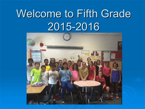 Welcome to Fifth Grade 2015-2016