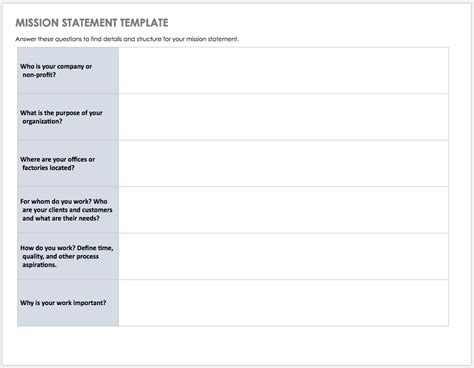 Mission and Vision Statement Templates | Smartsheet