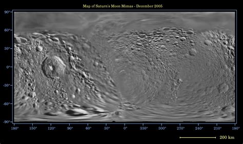 Map of Mimas - December 2005 | NASA Solar System Exploration