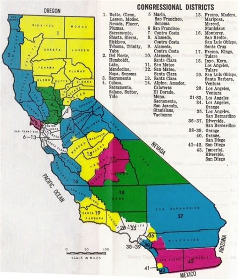 Map Of California. California Congressional District Map Inside ...