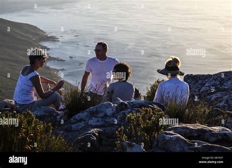 South Africa, Cape town, people on Table mountain Stock Photo - Alamy