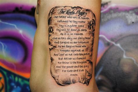 the lords prayer tattoo - jokerartdrawingsmile