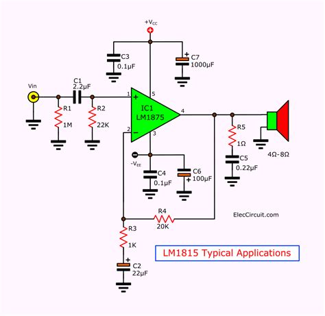 Lm1875 Audio Amplifier Circuit Diagram