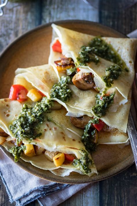 Savory Crepes with Chimichurri Sauce Recipe - The Wanderlust Kitchen