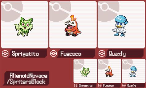 [OC] I revamped my sprites of the Pokemon Scarlet and Violet Starters ...