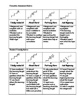 Formative Assessment Rubric by Mauka to Makai | TpT