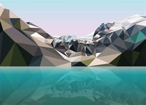 Polygon Landscape Paintings Highlight the Geometry of Mountains