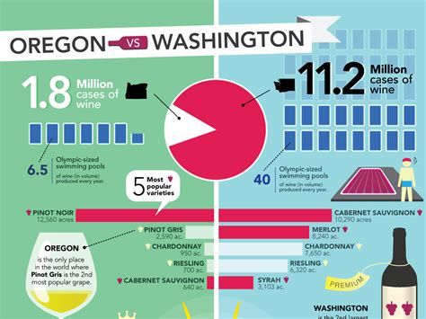 Washington vs. Oregon Wine (Infographic) | Wine Folly