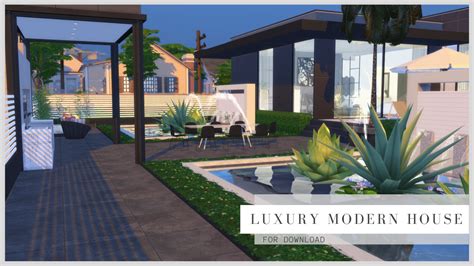 LUXURY MODERN HOUSE + DOWNLOAD + TOUR + CC CREATORS | The Sims 4 | - Dinha