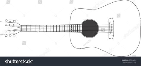 Guitar Line Art Vector Illustration Stock Vector (Royalty Free ...