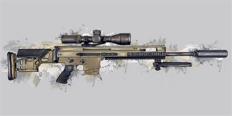 Socom Sniper Rifle Painting – Gun Art