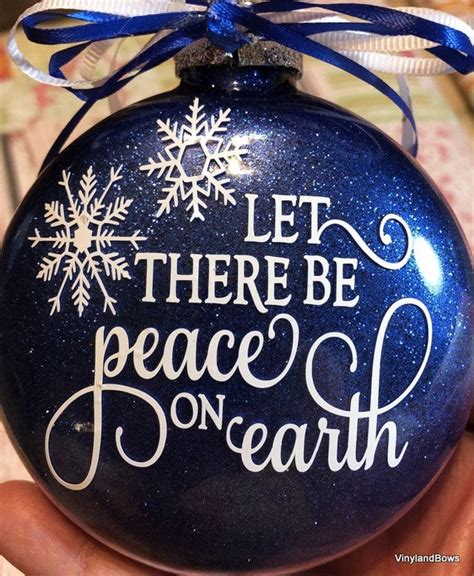 Let There Be Peace on Earth Glass Christmas Ornament - Etsy