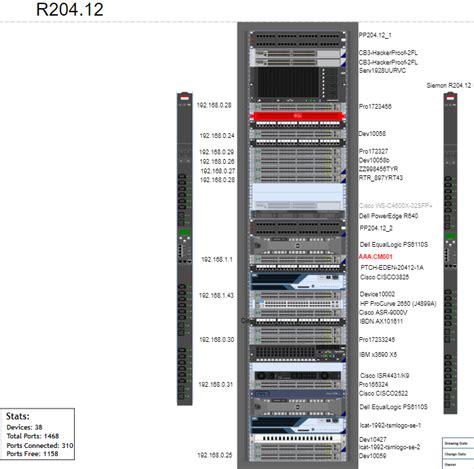 Network Rack Diagrams 101 - Graphical Networks - DCIM, Network Documentation, OSP Software