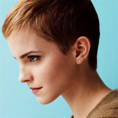 Emma Watson Short Hair 2048 x 2048 New iPad Wallpaper