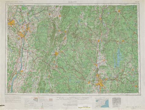 Albany topographic map, MA, NY, NH, VT, CT - USGS Topo 1:250,000 scale