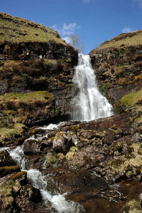 Waterfall on Nant y Llyn, Cwm Tawe. | Waterfall, Waterfall shoot, Outdoor