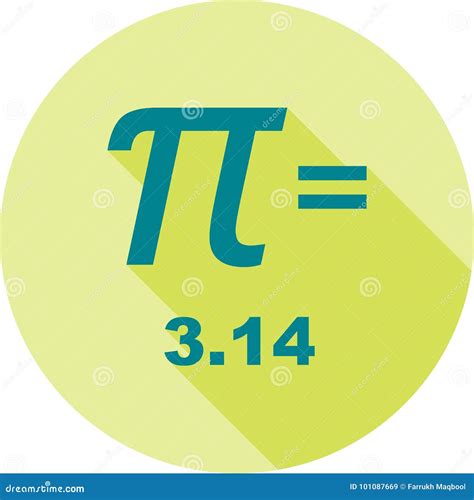 Value of Pi stock vector. Illustration of vector, equation - 101087669