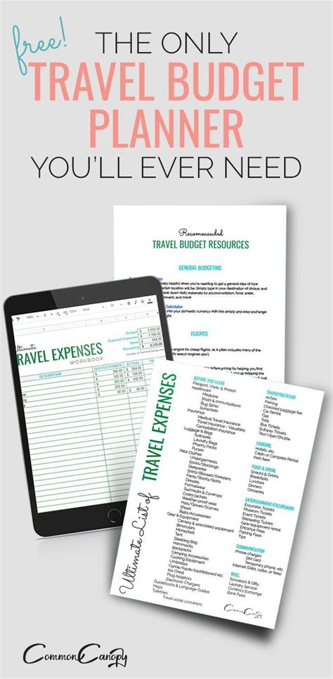 Simple Travel Budget Planner - Free Printable and Downloadable Workbook ...