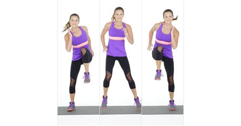 Lateral Shuffle With High-Knee Hold | Easy Night Workout | POPSUGAR Fitness Photo 7