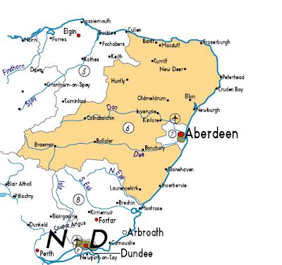 Map of Aberdeenshire Province Pictures