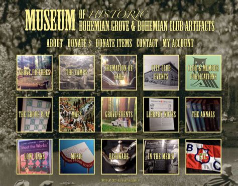 (New Museum Launch) Museum of Historic Bohemian Grove & Bohemian Club Artifacts (online) | New ...