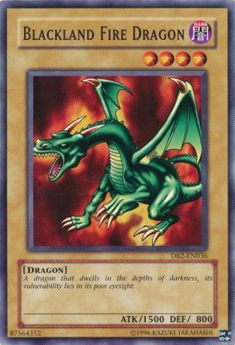 YuGiOh Dark Beginning 2 Single Card Common Blackland Fire Dragon DB2 ...