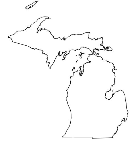 Michigan Map Outline Printable | Images and Photos finder