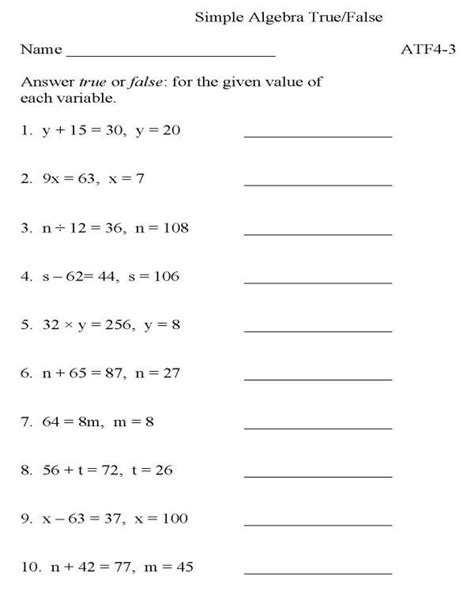 10th Grade Algebra Practice Worksheets | 10th grade math, Algebra ...