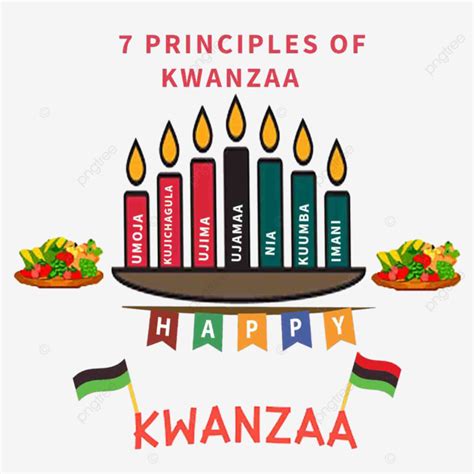 Happy Kwanzaa And Red Candles, Kwanzaa, Flat, Faith PNG Transparent ...