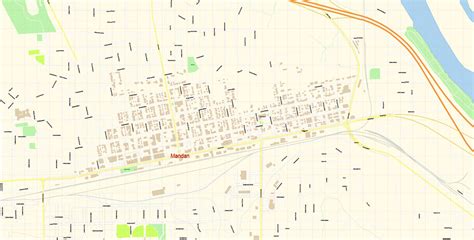 Bismarck North Dakota US Map Vector Exact City Plan detailed Street Map ...