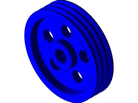 Belt Pulley Design and Animation | 3D CAD Model Library | GrabCAD