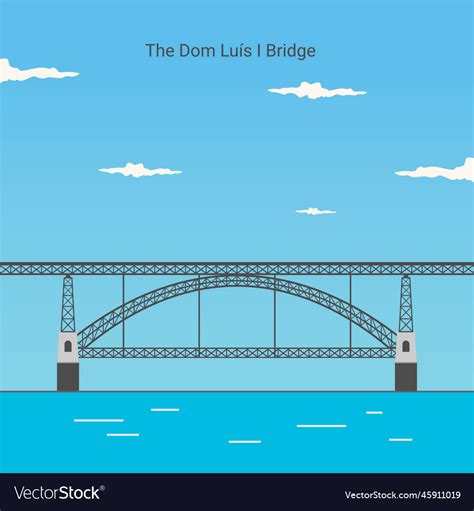 Dom lu s i bridge in opporto porto portugal Vector Image