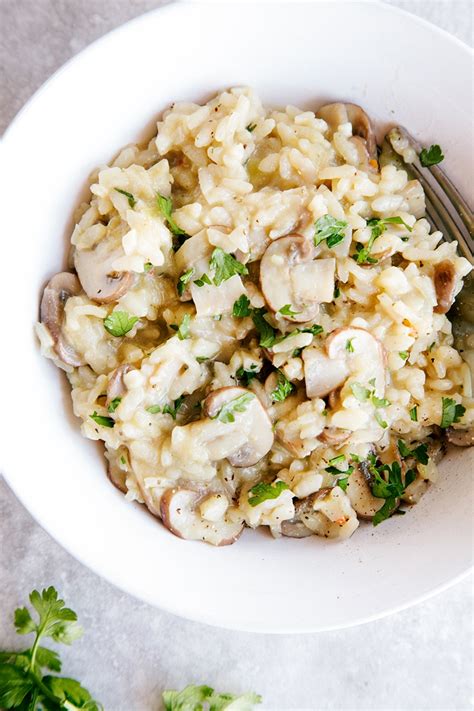 Creamy Mushroom Risotto (Vegan + GF) - Wallflower Kitchen