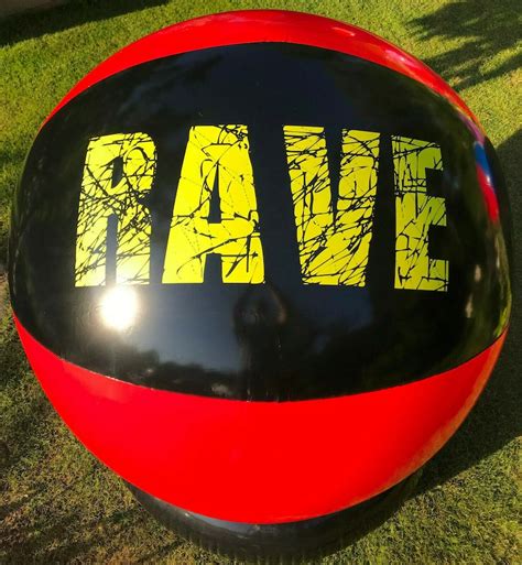 Huge Inflatable Beach Ball 4.5 Feet red/black Eat/sleep/rave Big Inflatable - Etsy