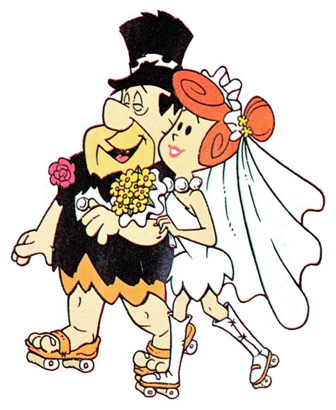 Fred and Wilma's wedding on skates Drawing Cartoon Characters, Classic Cartoon Characters ...